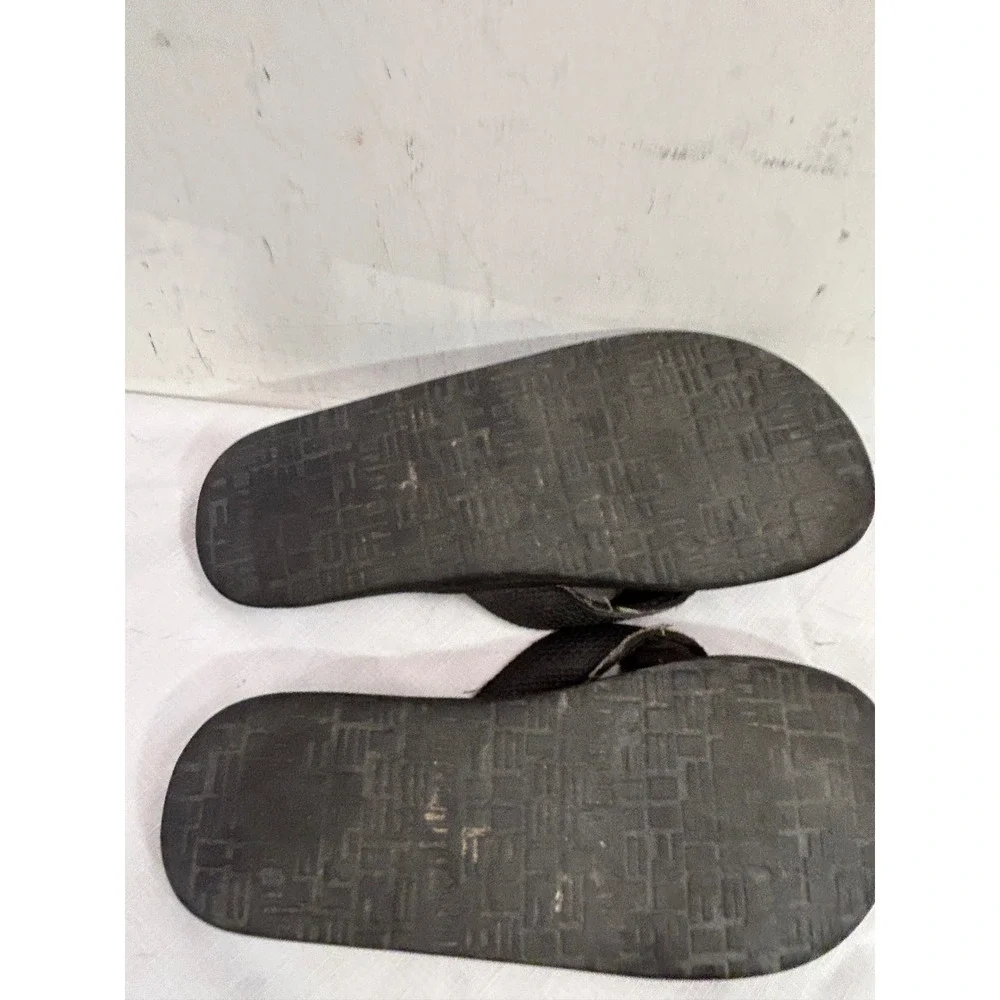 Reef Flip Flop Sandals Size 9 Black Frayed Strap Sporty Beach Women